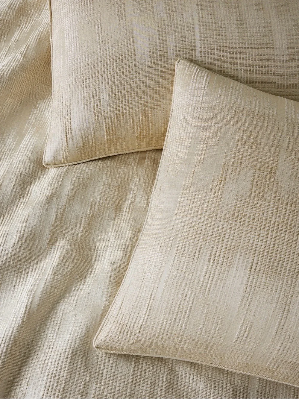 Hotel collection Macys GILDED STRIPE KING Cream and gold comforter set NEW NWT